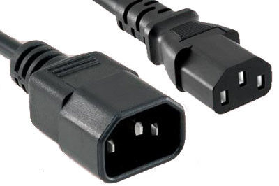 Supporto nero C14 del pannello di IEC al cavo 1.5mm2 10A 250V di corrente alternata C13